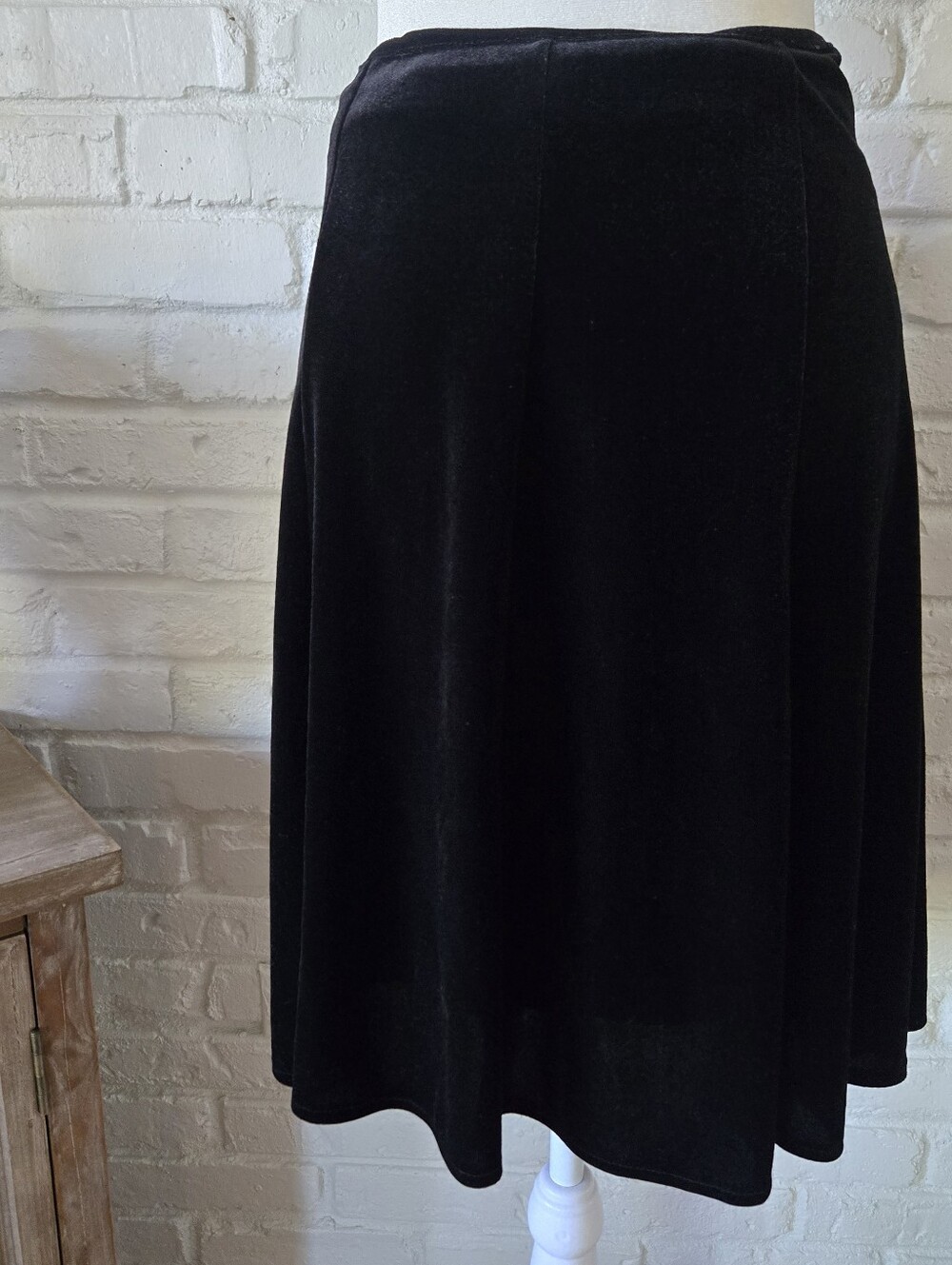 NWOT Cece Black Velvet Skirt, A Line, Lined, S, 4/6, Party, Holidays